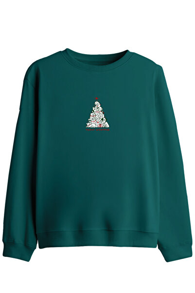 BetterThanCo Hanorac cu imprimeu Woofmas, cu guler tip crewneck