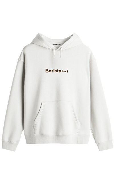 BetterThanCo هودي بطبعة باريستا للجنسين مع ياقة مزودة بغطاء للرأس