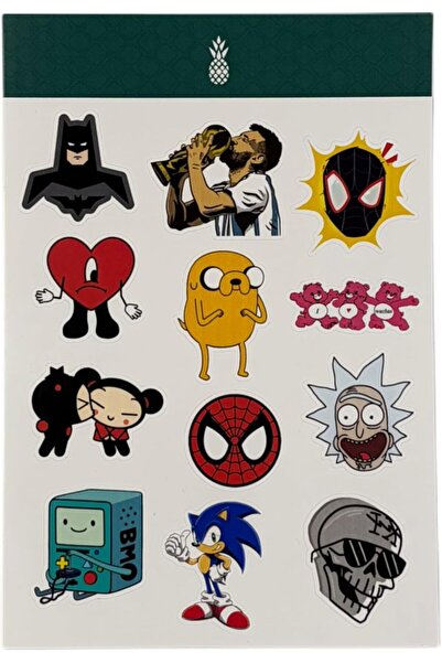 golden pineapple مجموعة ملصقات شخصيات كرتونية وأبطال خارقين