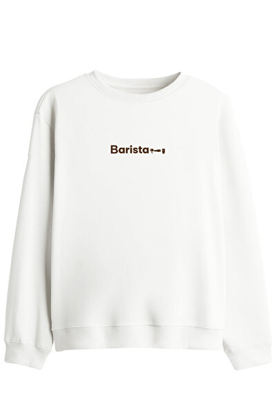 BetterThanCo Barista Printed Crew Neck Sweatshirt