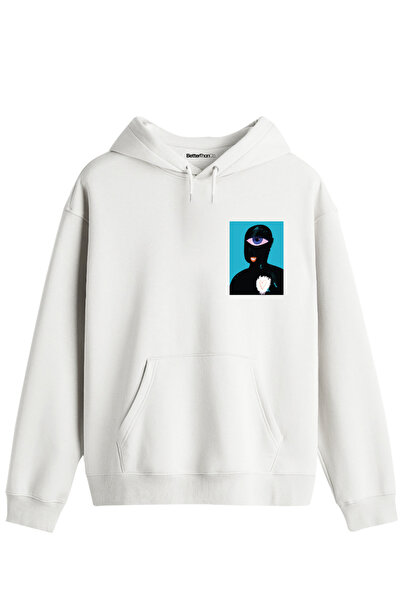 BetterThanCo هودي بطبعة عين أوراكل للجنسين مع ياقة مزودة بغطاء للرأس