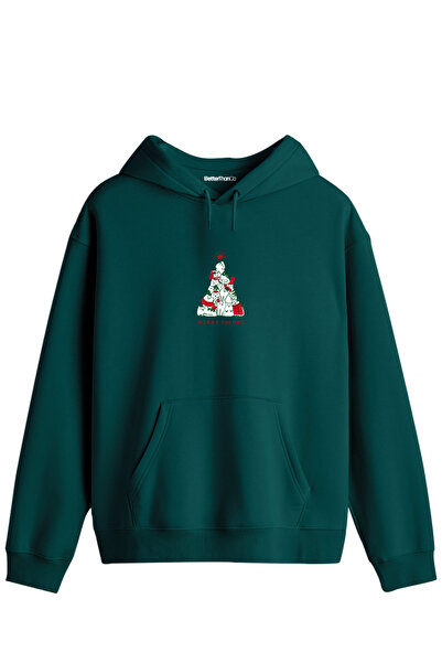 BetterThanCo Catmas Printed Unisex Hooded Collar Hoodie