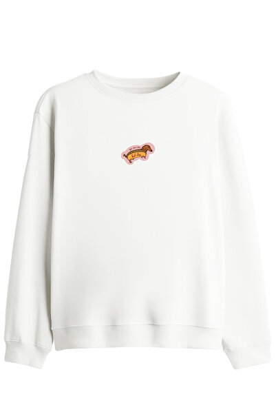 BetterThanCo Hot Dog Printed Crew Neck Sweatshirt