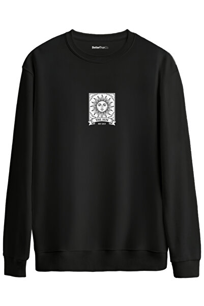 BetterThanCo My Day Printed Crew Neck Oversize Sweatshirt