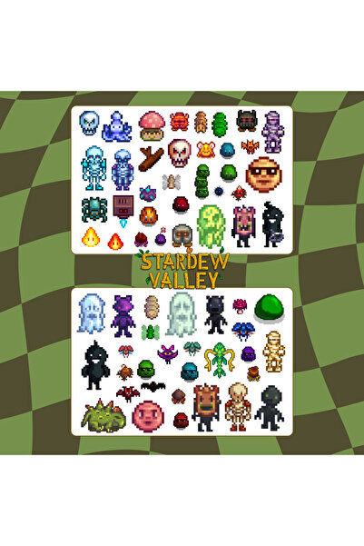 Nurmurs Stardew Valley Canavarlar Sticker Seti Oyun Laptop Notebook Ajanda Ta...