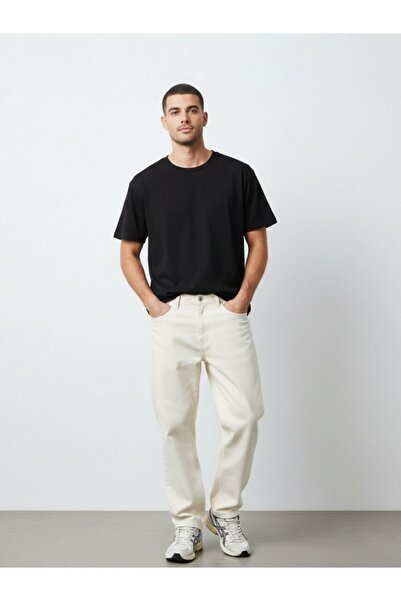 Ltb Short Sleeve Crew Neck Basic Black T-Shirt