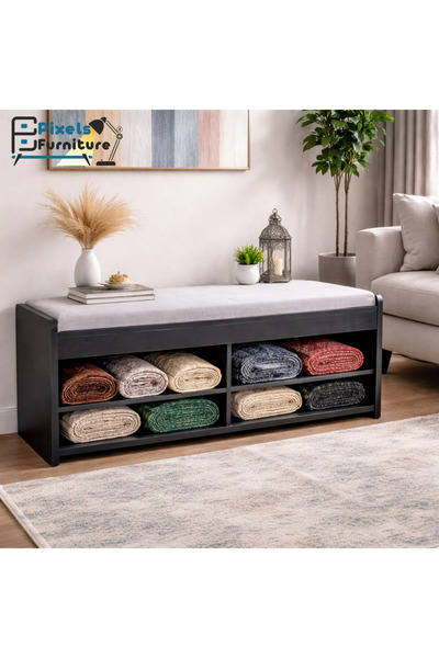 PixelsFurniture Pixel Furniture wooden storage bench (without doors), multi-p...