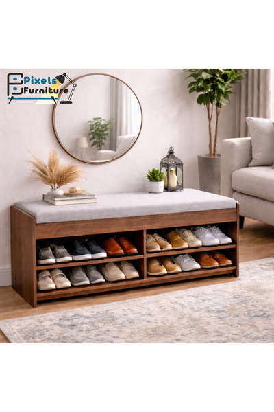 PixelsFurniture Pixel Furniture wooden storage bench (without doors), multi-p...