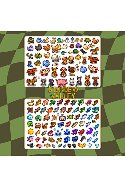 Nurmurs Stardew Valley Hayvanlar Sticker Seti Oyun Laptop Notebook Ajanda Tab...