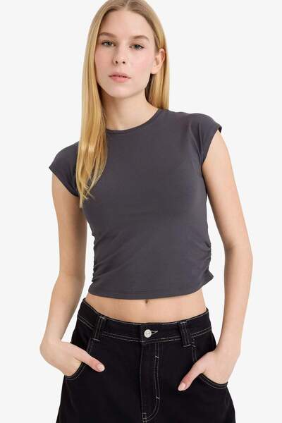 DeFacto Fitted Modal T-Shirt F5187Ax26Sp