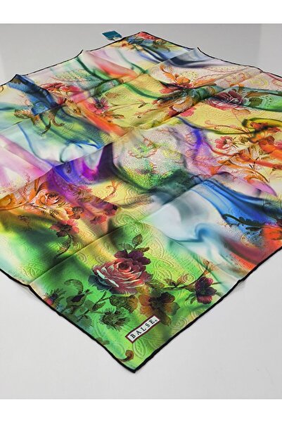 PİRAMİT Balse Sura Silk Scarf Green Multicolor 5029-1