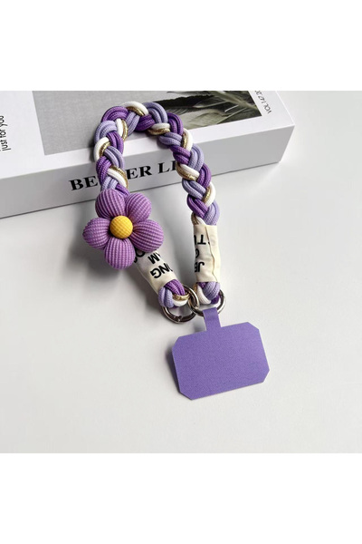 Choice1 حبل قصير مضفر سميك ومتين، مصنوع من بوليستر /النايلون، باللون الأرجوان...