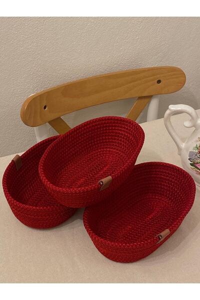BURYAHOME Handmade Bread Basket Set of 3