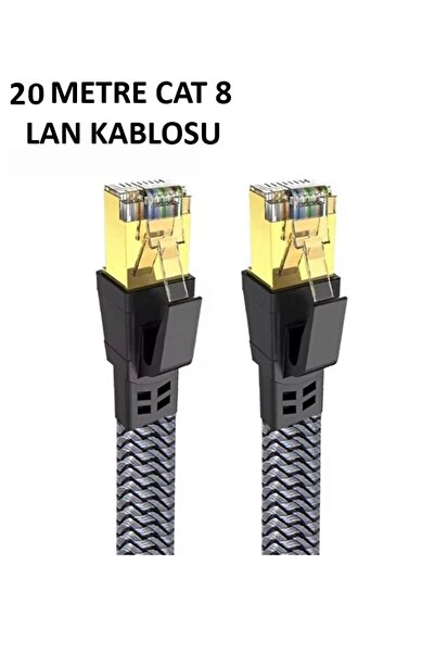 Lunaev Cat 8 Lan Cable – Ethernet Cable with Braided Jacket, High-Speed