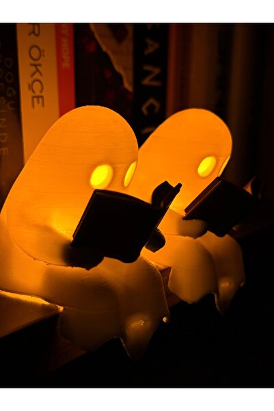 Chamelon Studio Okuyan Hayalet LED Gece Lambası – 3D Baskı Dekoratif Masa & K...