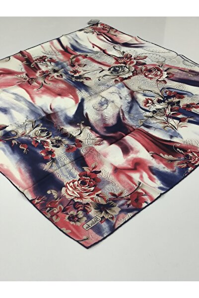 PİRAMİT Balse Sura Silk Scarf Dark Blue Coral 5029-6