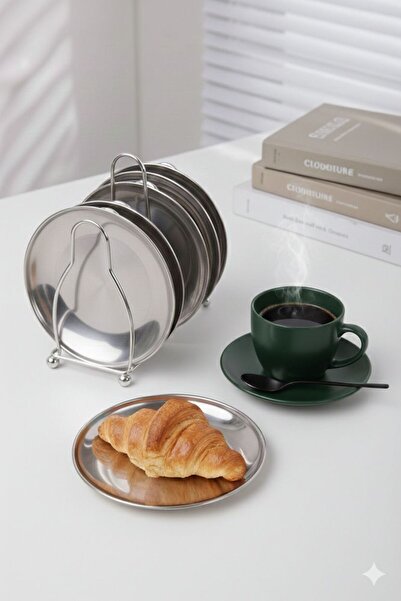 Generic Cake and dessert serving dish set with a stylish metal stand