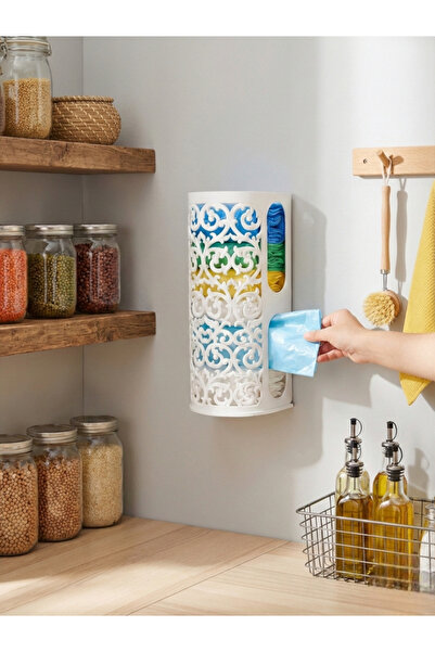 Padilon Bag Holder Bag Storage and Organization Box Plastic 32X16X13 cm Adhesive