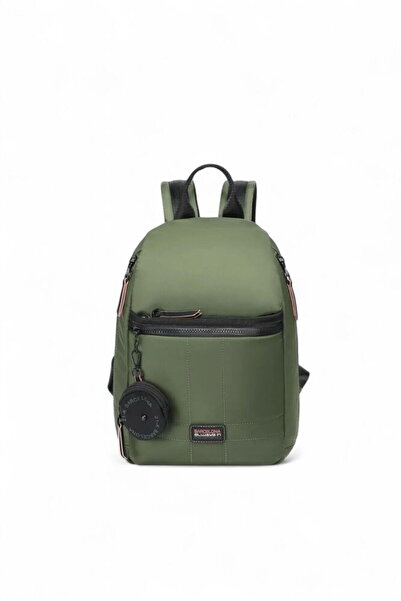 21Kbarcelona Green Women's Backpack with Logo Detail Brc 3266