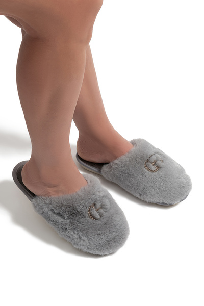 Twigy Alda Women's Plush House Slippers Gray 36/40