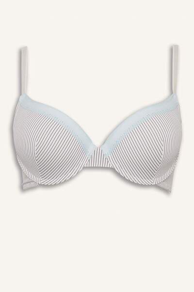 DeFacto Lace Detailed Micro Covered Padded Wire-Free T-Shirt Bra G2637Ax26Sm