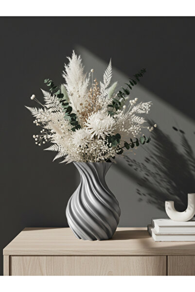 END Design Silk Wave Spiral Vase – Unbreakable Decorative Modern, Minimalist ...