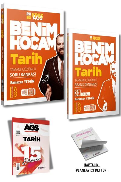 Benim Hocam Yayınları 2026 KPSS MEB AGS Ramazan Yetgin Tarih Soru Bankası ve ...