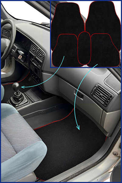 ulustekstil Renault 19 Europa 5 Parça Nakışlı Siyah Oto Halı Paspas Seti ‘’LO...