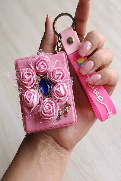 Bontexs Latex Rose Mirrored Gift Keychain and Bag Ornament