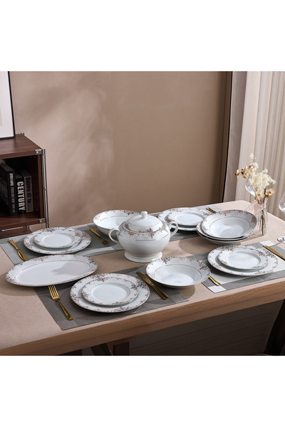 Malooki Serviciu de Masă 12 Persoane Imperial Gold Medallion din Porțelan , 4...