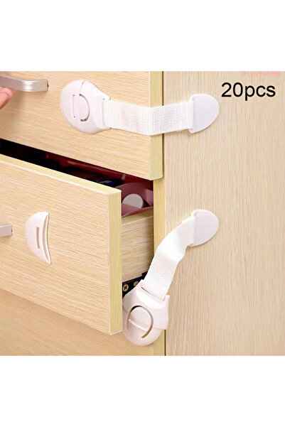 Choice 20 قطعة، 10 قطع، قفل قماشي لحماية يد الطفل من القرص، مناسب لأدراج وخزا...