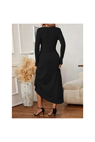 MODA Γυναικεία μακρυμάνικη μπλούζα με κουμπιά μπροστά και ψηλόμεσο σετ δύο τε...