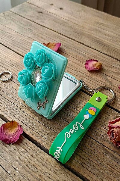 Bontexs Latex Rose Mirrored Gift Keychain and Bag Ornament