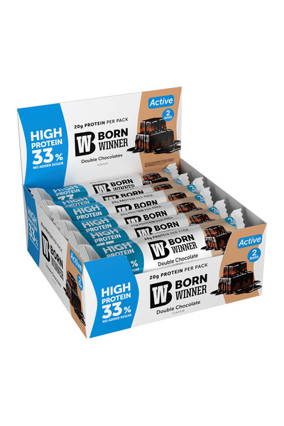 Born Winner Active Whey Protein Bar – Double Chocolate 12X75