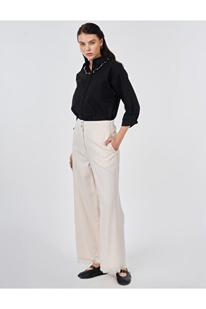 KYR Tifsitmeli Canvas Trousers Cream