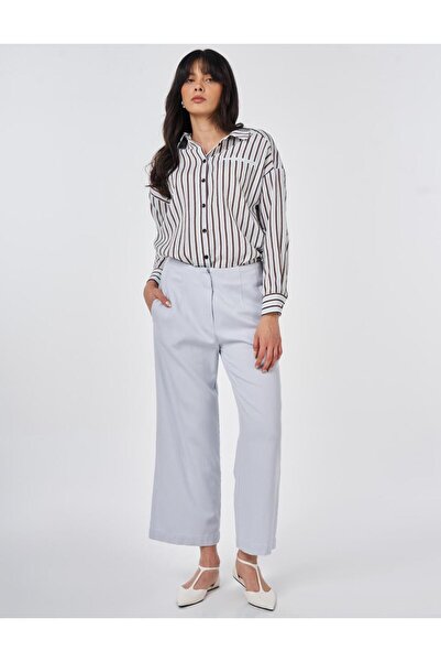 KYR High Waist Non Denim Trousers Blue