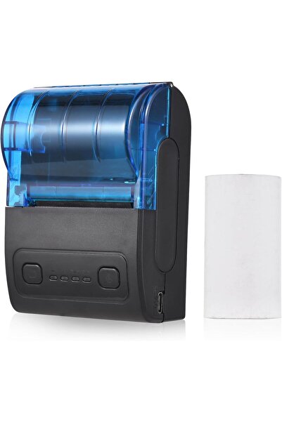 Generic طابعة حرارية صغيرة محمولة بحجم 2 بوصة، لاسلكية، تعمل بمنفذ USB، لطباع...