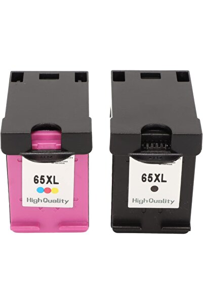 Generic حبر، قطعتان من خراطيش حبر الطباعة السوداء 65XL، ملحقات طابعة بديلة لط...