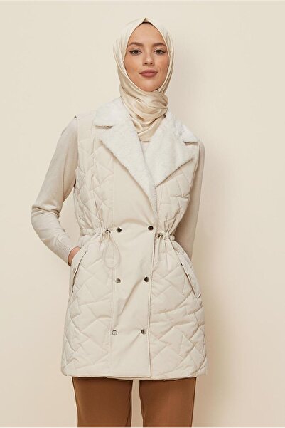 Alvina Waist-Tieded Quilted Vest 46218