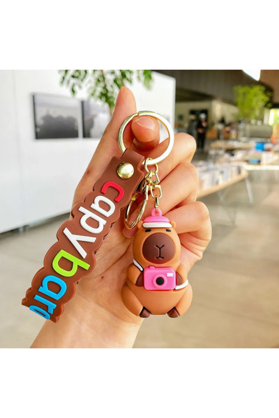 Choice1 سلسلة مفاتيح على شكل حيوان الكابيبارا اللطيف والمبتكر، سلسلة مفاتيح ل...