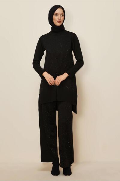 Alvina Stone Printed Tricot Suit with Pants 45863