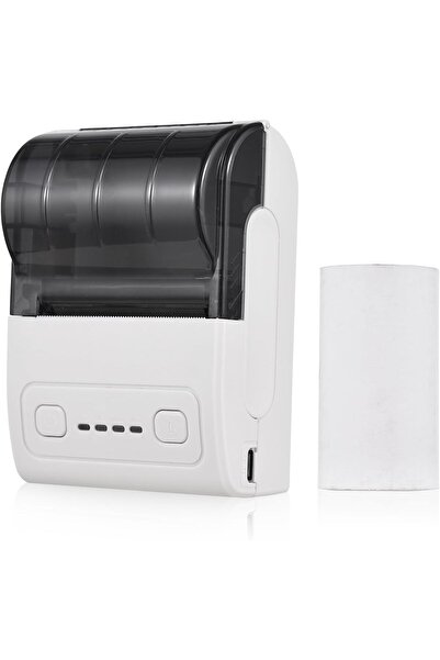 Generic طابعة حرارية صغيرة محمولة بحجم 2 بوصة، لاسلكية، تعمل بمنفذ USB، لطباع...