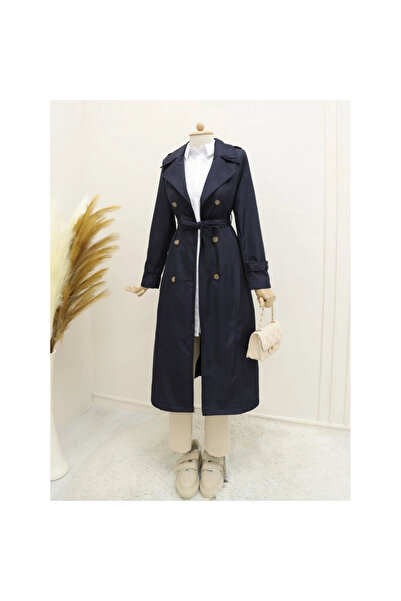 Genel Markalar Astarlı Kemerli Trenckot -Laci