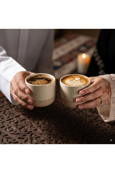 KB Arab ceramic coffee cup, coffee mug, tea cup, suitable for home and outdoo...