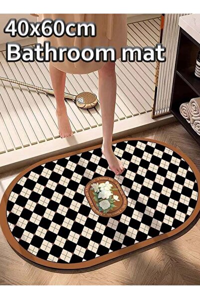Generic 40x60cm Bathroom Mat Anti-slip Foot Mat