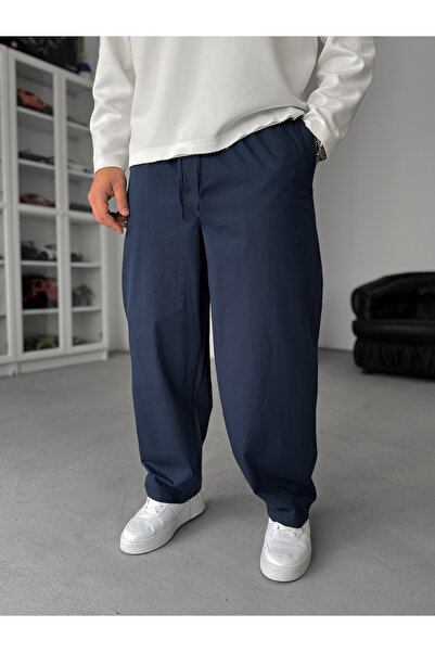 BYBASICMAN Navy Blue Slim Fit Loose Fit Pants Jj-118