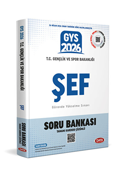 Data Yayınları 2026 Gençlik Ve Spor Bakanlığı GYS Şef Soru Bankası - Karekod ...