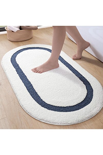 dexi Covor de baie oval 44 x 76 cm, antiderapant și absorbant, lavabil la mașină