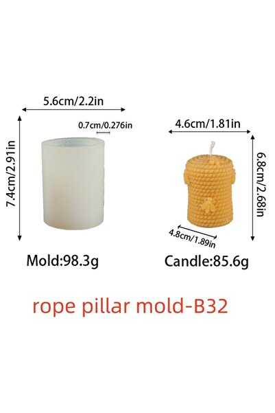 Choice3 قالب شموع سيليكون بتصميم خلية النحل B32، يتضمن علب هدايا وأعمدة وقبة ...