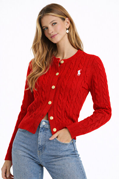 FİFTY ONE Women's Knitted Patterned Buttoned Knitwear Cardigan